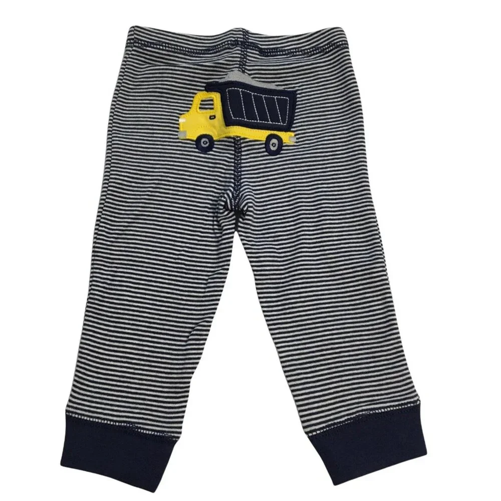 Carter's Baby Boys 3pc Truck Pants &‎ Tops Outfit Set Newborn 9-24 Months Yellow